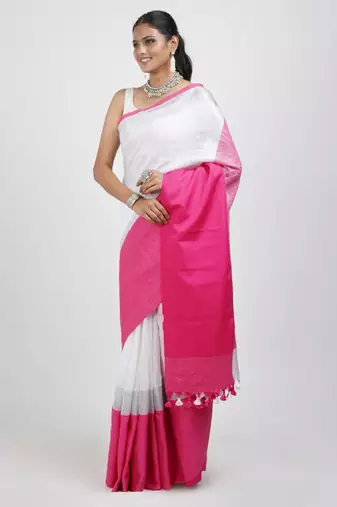 Colourblocked saree