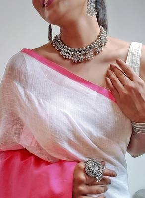 Colourblocked saree 4