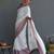 White & maroon ethnic motifs printed pure cotton saree