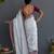 White & maroon ethnic motifs printed pure cotton saree