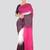 White & pink cotton blend checked handloom saree
