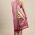 Beige & pink ethnic motifs zari organza kanjeevaram saree