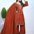orange elegant natural crepe kurta set with pants and dupatta featuring sequence embroidery work for women 