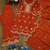 orange elegant natural crepe kurta set with pants and dupatta featuring sequence embroidery work for women 