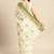 Off white & green ethnic motifs pure cotton taant saree