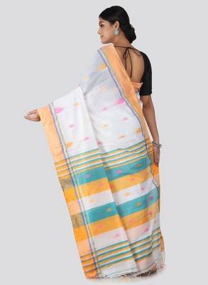 Woven design cotton blend saree 2