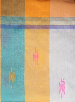 Woven design cotton blend saree 4