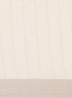 Woven design striped zari pure linen saree 4