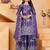 purple fully stitched  top with embroidered sharara dupatta for women's