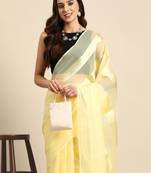 Striped poly georgette ready to wear saree