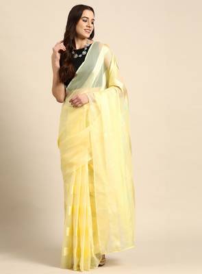 Striped poly georgette ready to wear saree 2