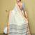 Striped border pure linen saree