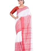 Woven design pure cotton taant saree