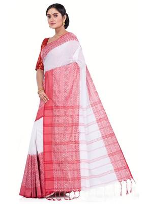 Woven design pure cotton taant saree 2