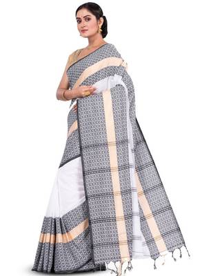 Floral woven design pure cotton taant saree 2