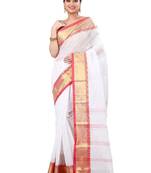 Woven design zari pure cotton taant saree