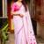 Checked pure linen saree