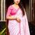 Checked pure linen saree