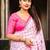 Checked pure linen saree