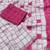 Checked pure linen saree