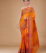 Ikkat woven design pure cotton taant saree