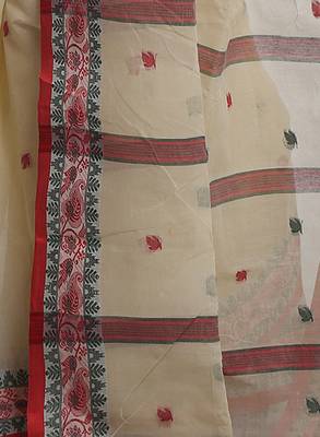 Woven pure cotton taant saree 4