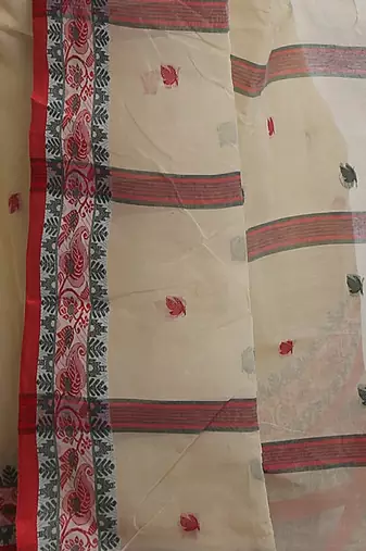 Woven pure cotton taant saree