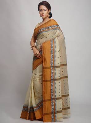 Ethnic motif pure cotton taant saree 2