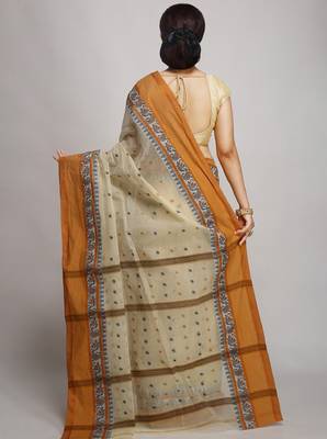 Ethnic motif pure cotton taant saree 3