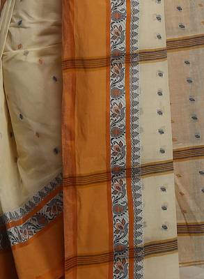 Ethnic motif pure cotton taant saree 4