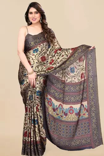 Floral printed saree