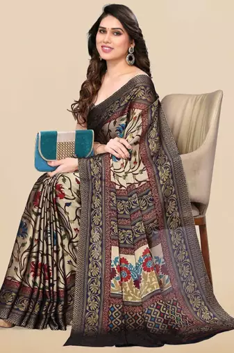 Floral printed saree