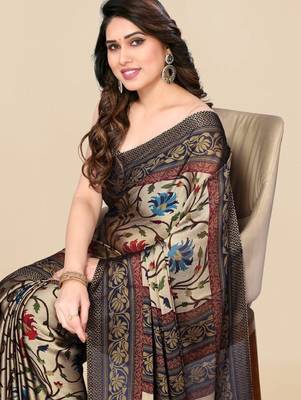 Floral printed saree 4