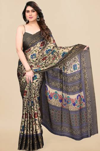 Floral printed saree