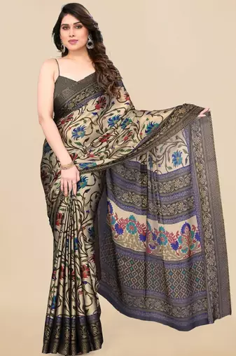 Floral printed saree