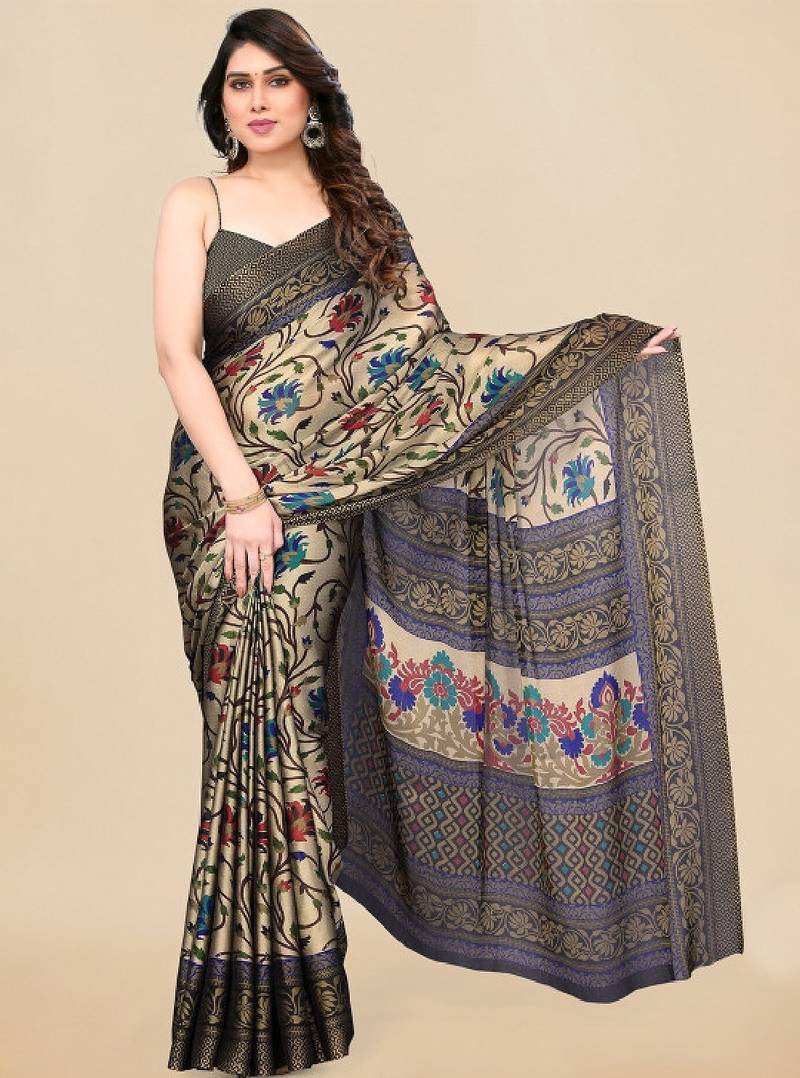 Floral printed saree