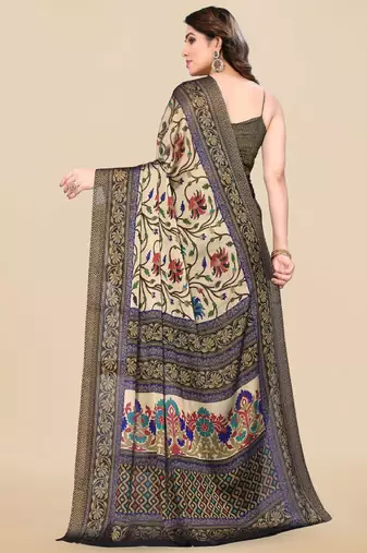 Floral printed saree