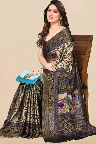 Floral printed saree