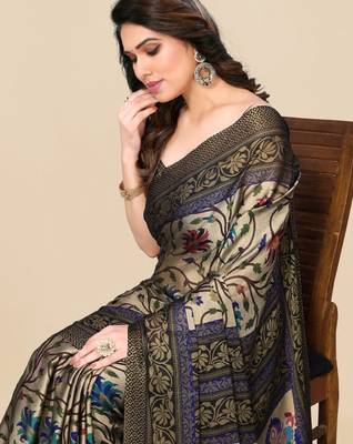 Floral printed saree 4