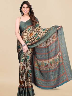 Floral printed chiffon saree 1