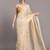 White & gold-toned ethnic motifs zari saree