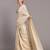 White & gold-toned ethnic motifs zari saree