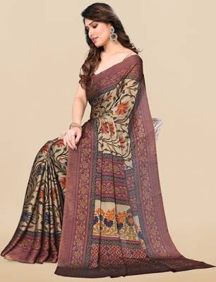 Floral poly chiffon saree 3