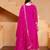 pink  designer silk blend  embroidery sharara suit set and dupatta for women's