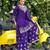 purple  palazzo suit with sequence work for women
