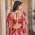 RED CHINNON SILK DIGITAL PRINT & ZARI DORI EMBROIDERED STITCHED LEHENGA CHOLI