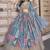 SKY BLUE CHINNON SILK DIGITAL PRINT & ZARI DORI EMBROIDERED STITCHED LEHENGA CHOLI