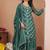 sea green  readymade palazzo suit for women's