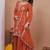 orange color faux georgette wedding wear trending plazo set stitched for women's