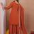 orange color faux georgette wedding wear trending plazo set stitched for women's